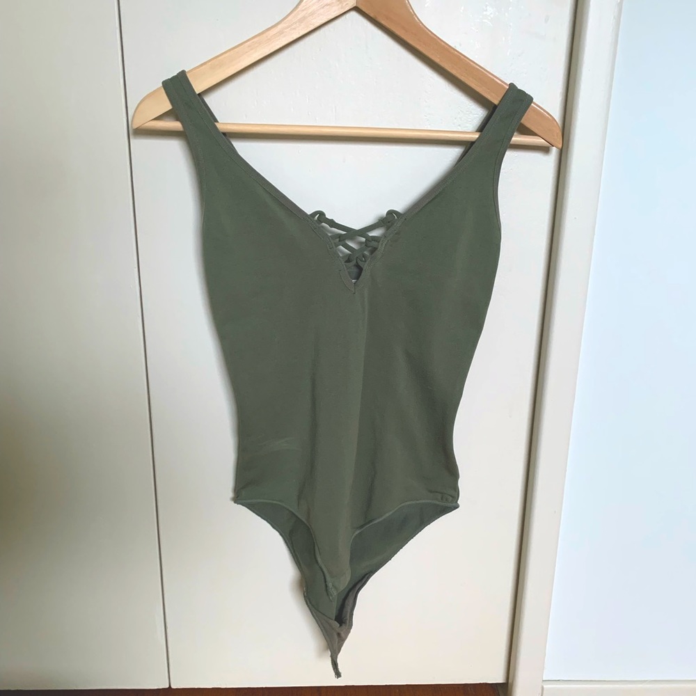 Design Lab Olive Green Bodysuit